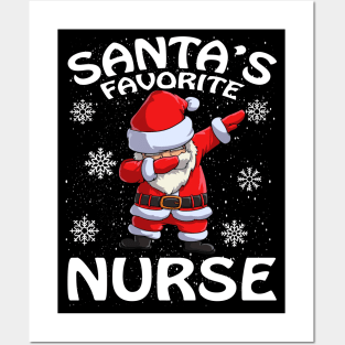 Santas Favorite Nurse Christmas Posters and Art